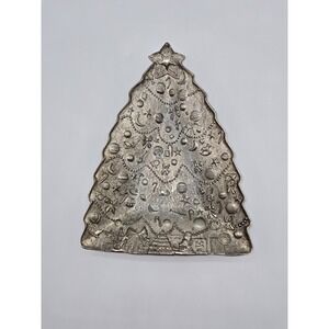 Vintage International Silver Company Christmas‎ Tree Shaped Tray Candy Nut Dish